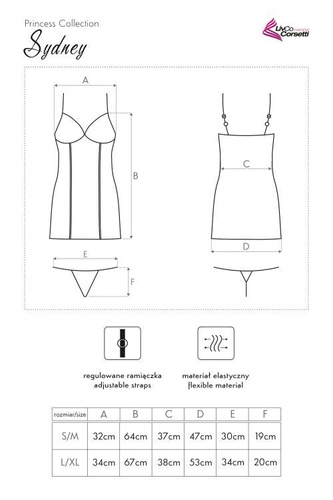Komplet dwuczęściowy Sydney LC 90291 LivCo Corsetti Fashion