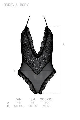 Body damskie Odrevia Avanua czarny