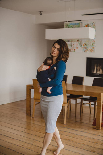 Bluzka ciążowa i do karmienia Tummy Milk&Love poseidon