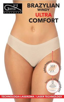 Figi Damskie Brazyliany 41670 Windy ultra comfort Gatta- beżowy