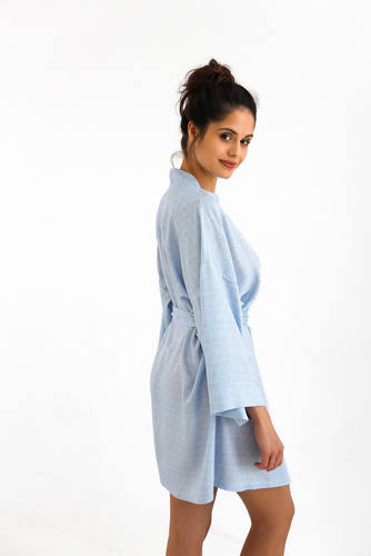 Szlafrok damski Felicia Sensis - niebieski melanż