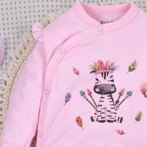 Pajac niemowlęcy Happy Animals Nini – 100% bawełna organiczna, bezniklowe napy, polska produkcja