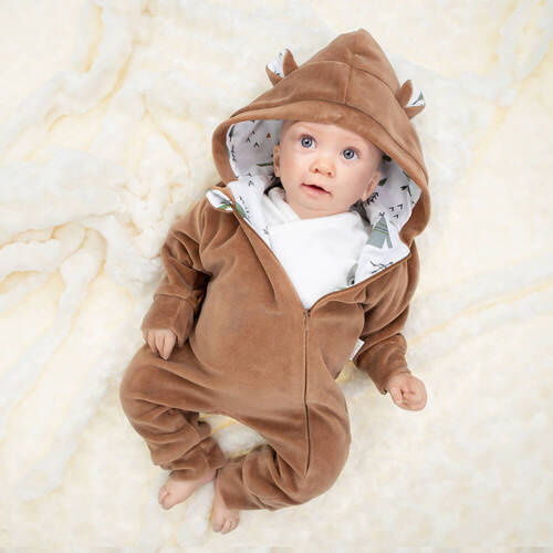 Pajacyk welurowy z podszewką 141294 Nicol