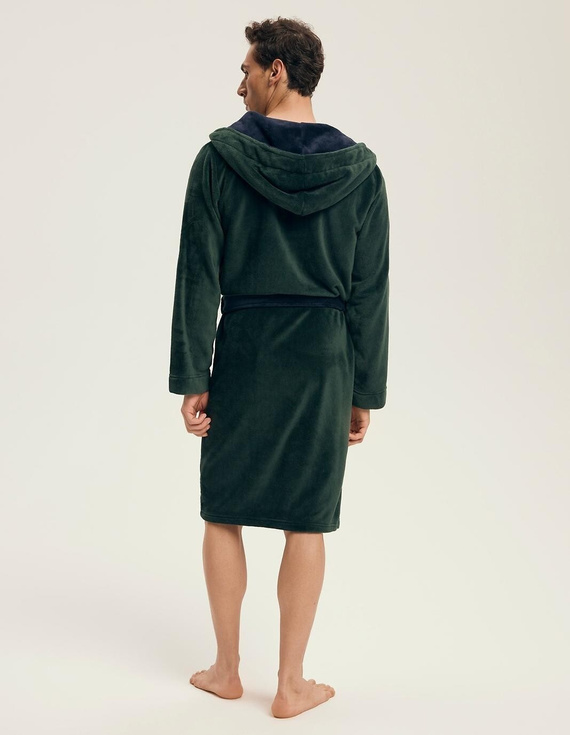 Henderson Natch 43377 – szlafrok męski z kapturem, ciepła dzianina, stylowy i wygodny