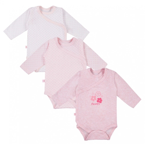 Body kopertowe 3-pak "TINY" Ewa Klucze- kwiatki