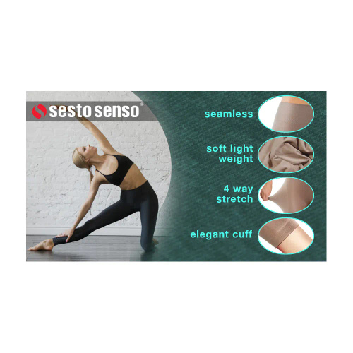 Legginsy Long bezszwowe kryjące długie Sesto Senso sigaro 