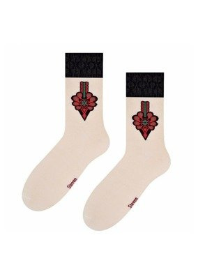 art.118 Folk Skarpety męskie Steven 001 ecru