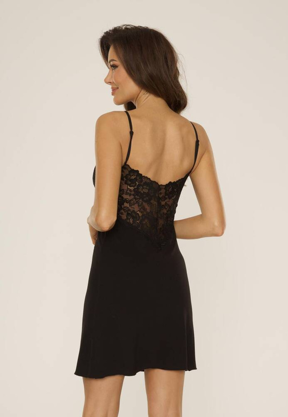 Koszula nocna 752 Lilian De Lafense - czarny