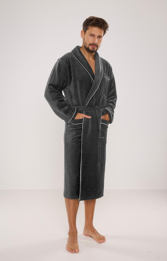 Szlafrok męski 735 Manuele Forex - grafit