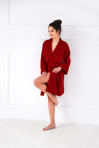 Szlafrok damski Rolling Sensis - czerwony