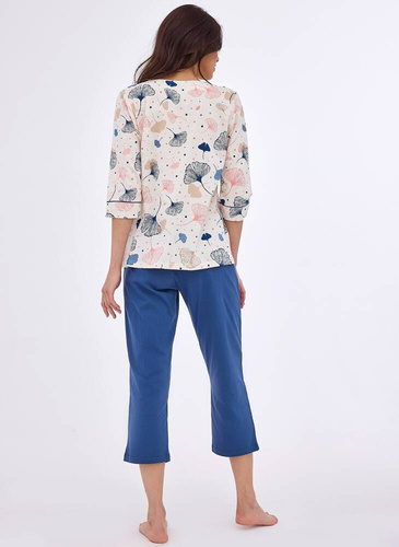 Piżama damska 842/394 Tess Cornette ecru