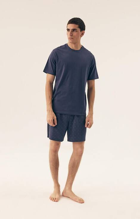 Piżama Męska 42601 Shore Henderson - steel blue