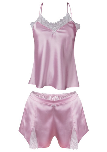 Piżama Damska Satynowa Eleonor DKaren - róż 