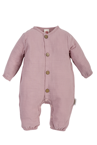 Pajac muślinowy "Just Muslin" Makoma pudrowy róż 