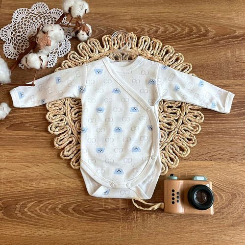 Body kopertowe z długim rękawem BD13526 Miś Mamatti