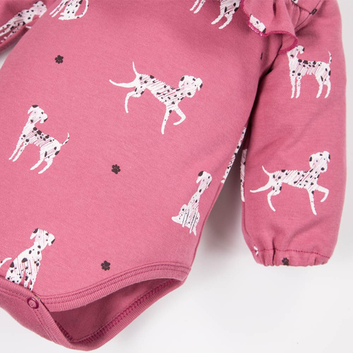 Body z długim rękawem Dogs & Spots Eevi- jagoda