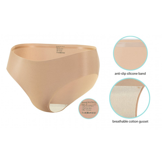 Figi laserowe z silikonem Sesto Senzo sabia beżowy