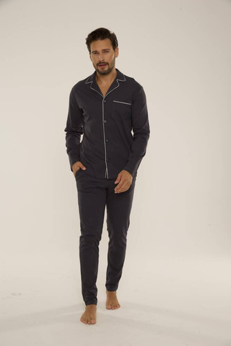 Piżama Męska 729 Norberto De Lafense - grafit