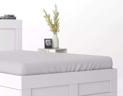Prześcieradło satynowe z gumką jPure ednobarwne Detexpol srebrny