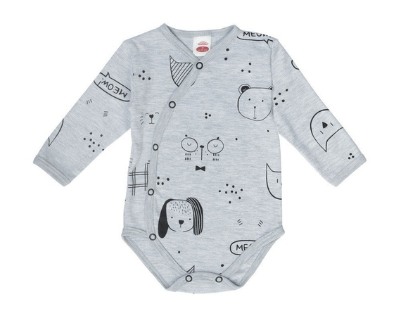 Body kopertowe z długim rękawem "CATS AND DOGS" Makoma druk