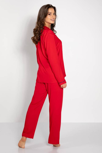 Piżama rozpinana The One Momenti Per Me red