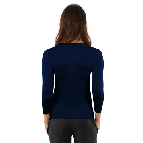 Bluzka damska długi rękaw Luisa Sesto Senzo granatowy 