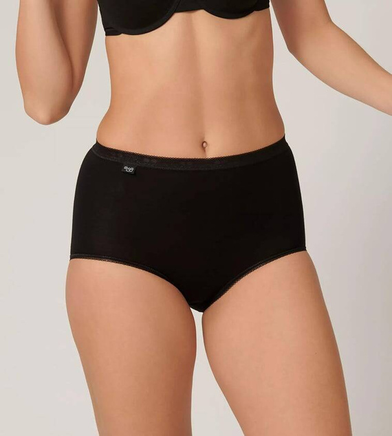 Figi Damskie Basic + Maxi Sloggi- czarny