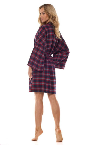 Krótki Szlafrok Damski 2474 Roxy L&L -granatowy