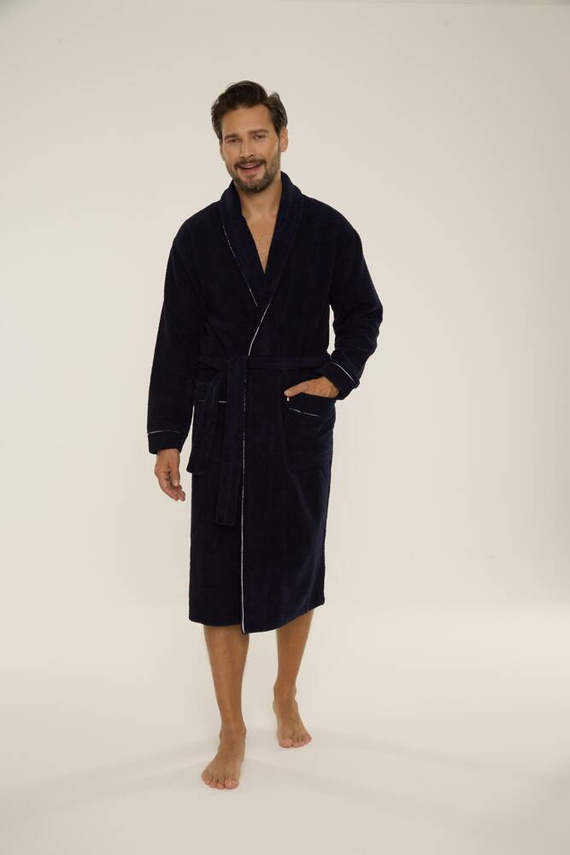 Szlafrok męski 735 Manuele Forex - granat