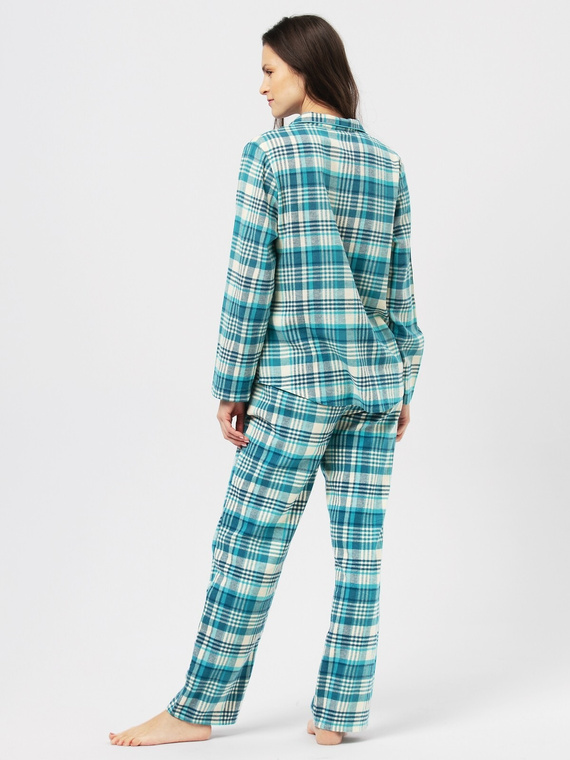 Rozpinana Piżama Damska LNS 471 Key - niebieski