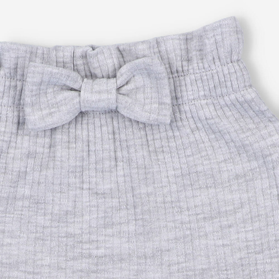 Spodnie prążkowane z kokardą Lagarto Verde - szary