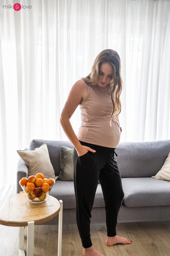Joggersy spodnie ciążowe Milk&Love czarny