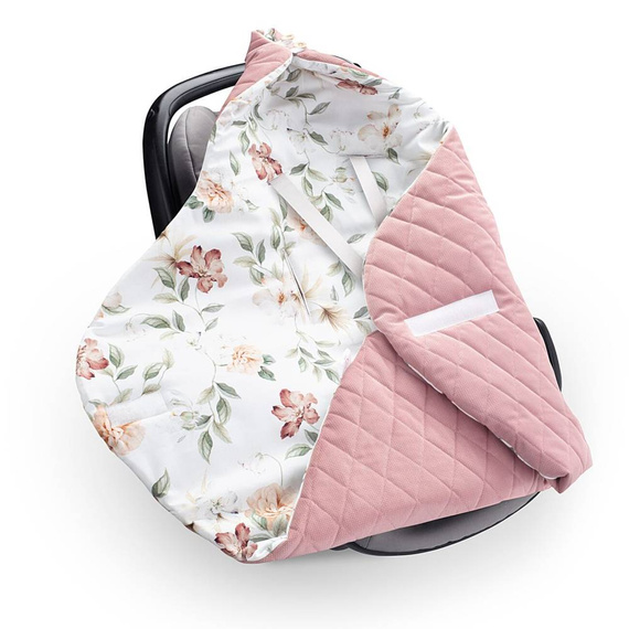 Kocyk do fotelika Boho Flowers Velvet Yosoy