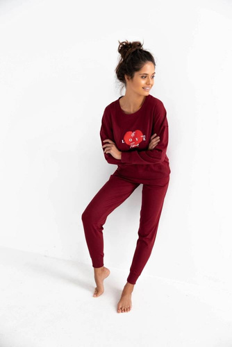 Sensis Piżama damska Mercy -bordowy