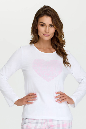 Piżama damska 2 Senizo biały krata