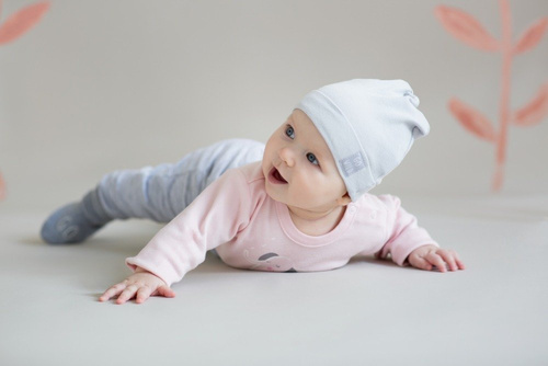 Body z długim rękawem "WILD ANIMALS" Pinokio - różowe