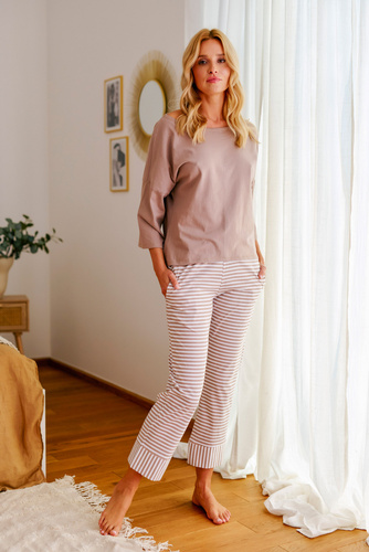 Piżama Damska 5119 Doctor Nap - beige