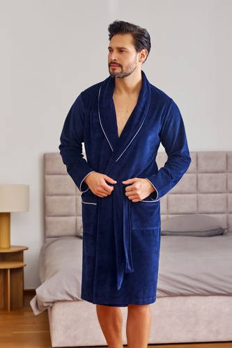 6063 szlafrok męski Doctor Nap - navy blue