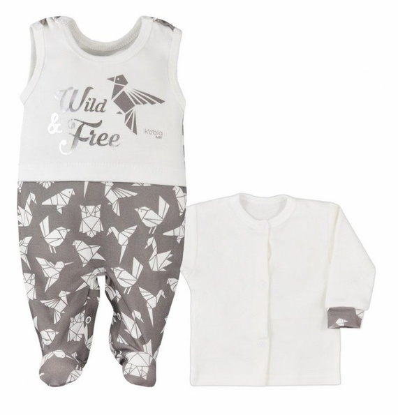 Komplet niemowlęcy "ORIGAMI" Koala czarno-niebieski