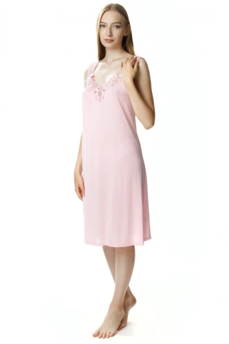 Koszula nocna damska 4114 Róża Mewa różowy