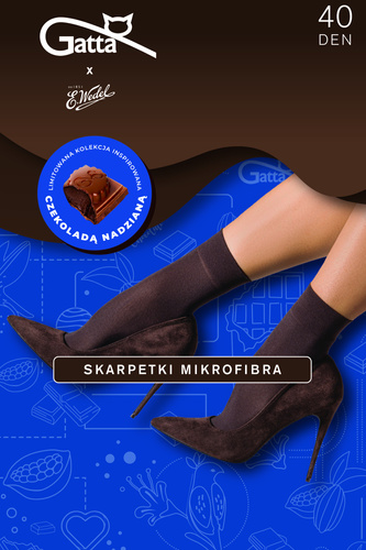 Gatta Wedel Mikrofibra – skarpetki damskie 40 den, czekoladowe