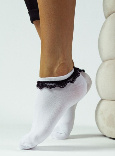 0941 Stopki Damskie Milena -2  biały