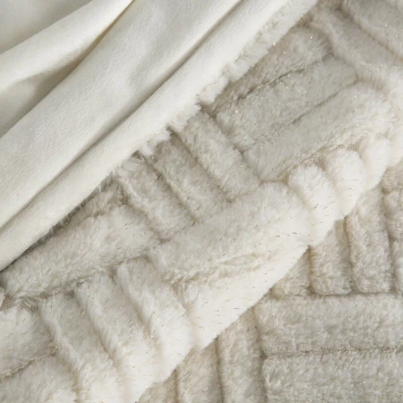 Koc świąteczny Blink 3 Eurofirany kremowy złoty