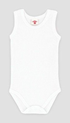 0314 Body na ramiączkach prążkowane "BIAŁE" Makoma