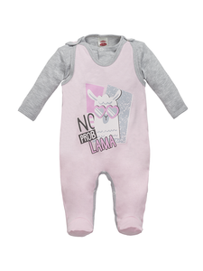 "LAMA" Komplet śpioch + kaftan Makoma różowy