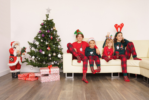 Piżama dziecięca Narwik talian Fashion- czerwony/druk 