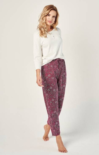 Piżama damska 2994 Estella Taro - kremowy