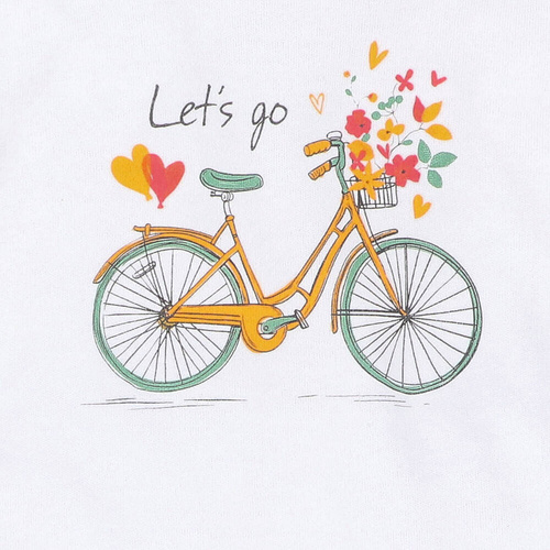 Bluzka z bawełny organicznej Bicycle Nini biały