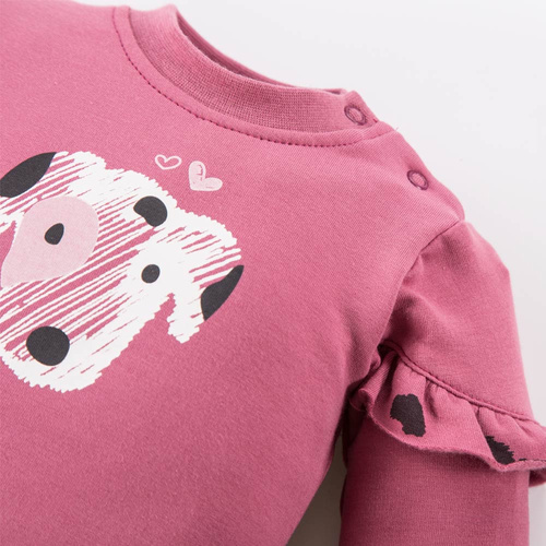 Bluza dresowa Dogs & Spots Eevi - jagodowa