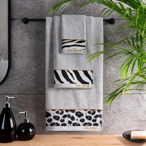 Ręcznik Eva Minge Eva 22 pantera Eurofirany srebrny